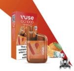 VUSE GO Box 1000 Puffs 20MG Disposable Vape Price in Dubai Orange Ice